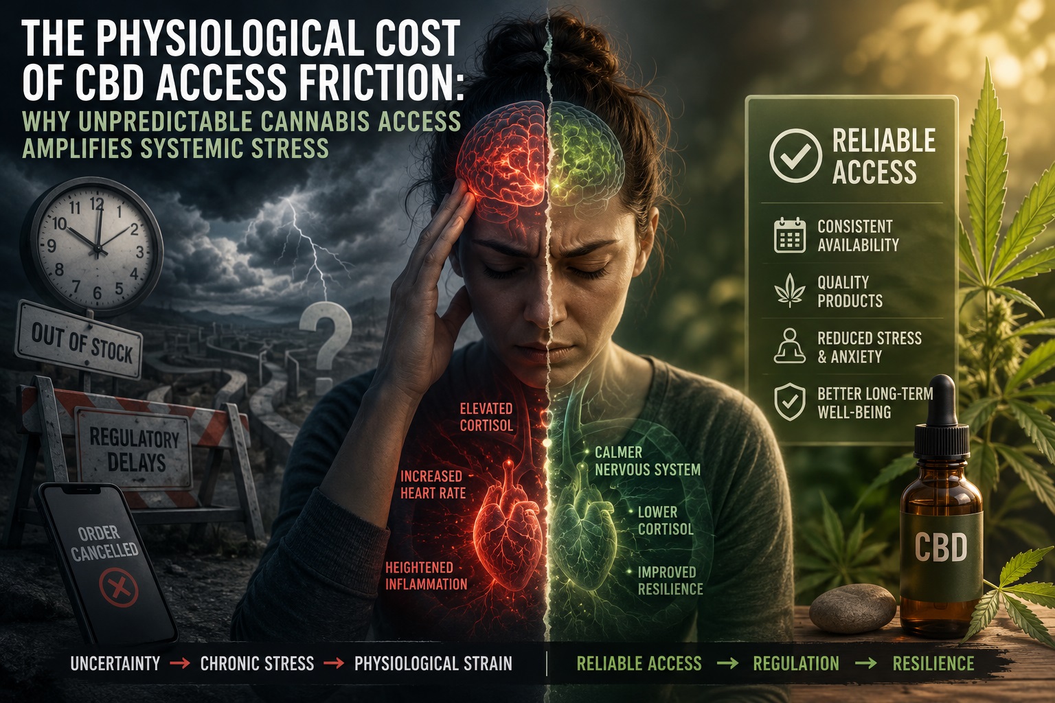 The Physiological Cost of CBD Access Friction: Why Unpredictable Cannabis Access Amplifies Systemic Stress